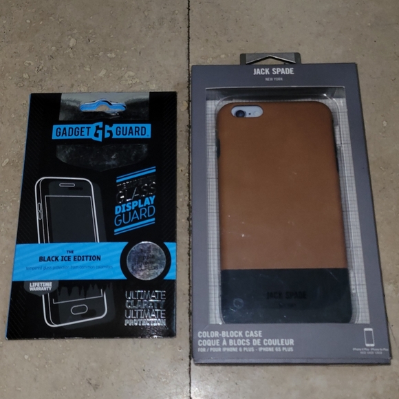 JAKE SPADE Color Black Case & Gadget Guard Screen Protector for Apple iPhone 6s+ - Picture 1 of 3